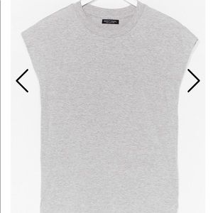 Nasty Gal Brave Soul Relaxed Fit T-Shirt XS Grey